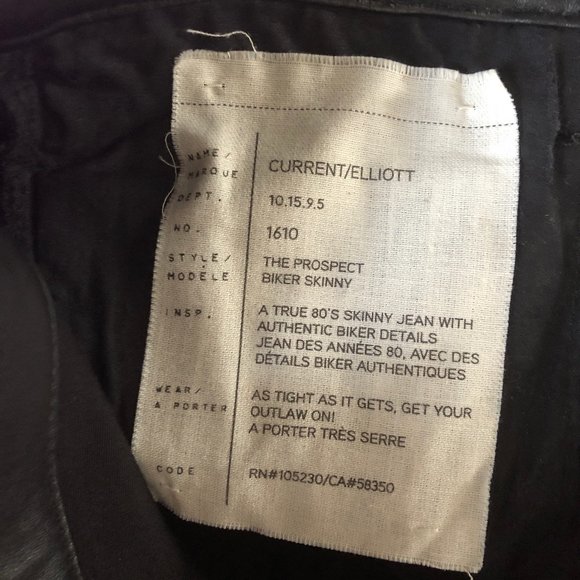 Current/Elliot Revolve black lamb leather pants - Picture 10 of 12